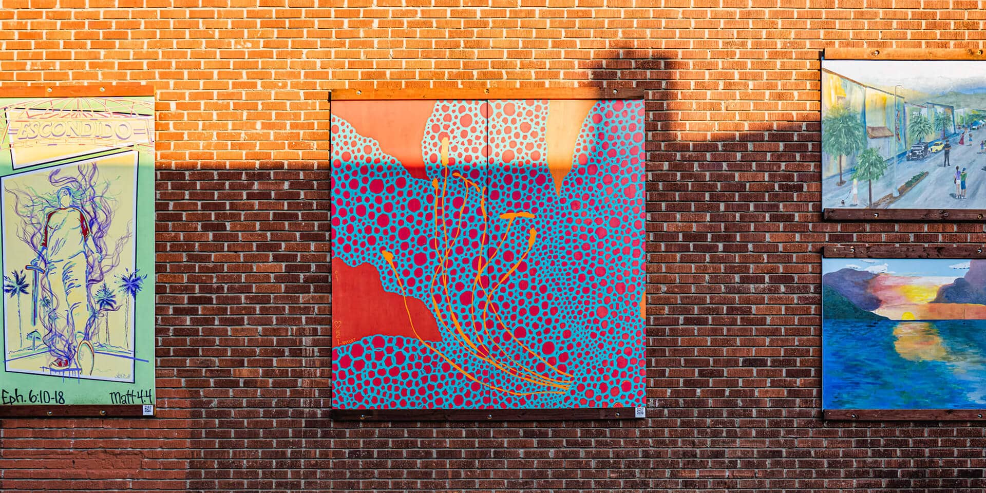 Social Cause Marketing Through Public Art And Design - 2025 Interim 11 Esco alley art bringing outdoor art to downtown escondido one alley at a time outdoor public art gallery | three seasons | 78 murals | 2021-2023 | social cause marketing | mural | public art|brand identity, logo design, website design/dev project management, successful grant acquisition, curation, artist management